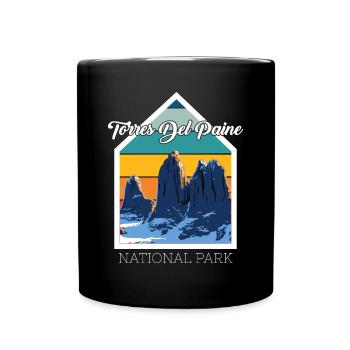 Parc national Torres del Paine bleu du Chili - Mug uni - noir - Devant