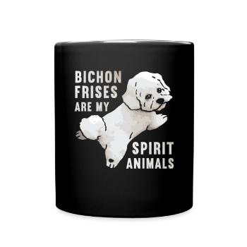 Bichon Frisé Propriétaire Chiens Cadeau - Mug uni - noir - Devant