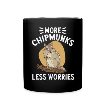 Cadeau de rongeur chipmunk - Mug uni - noir - Devant
