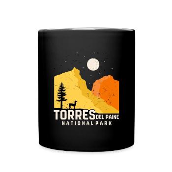 Nationalpark Chile Torres del Paine mit blauem Eis - Full Colour Mug - black - Front