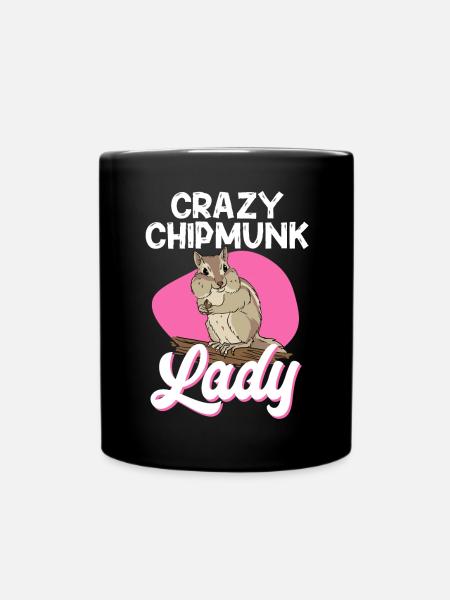 Streifenhörnchen Chipmunk Nagetier Geschenk - Tasse einfarbig - Schwarz