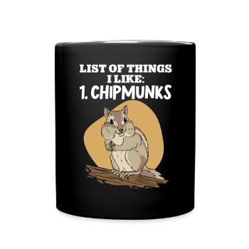 Cadeau de rongeur chipmunk - Mug uni - noir - Devant