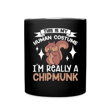 Cadeau de rongeur chipmunk - Mug uni - noir - Devant