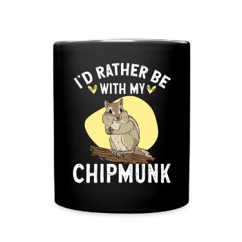 Cadeau de rongeur chipmunk - Mug uni - noir - Devant