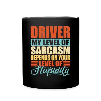Driver sarcasm Funny driver - Full Colour Mug - black - Front