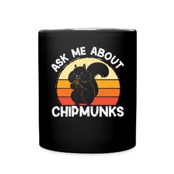 Cadeau de rongeur chipmunk - Mug uni - noir - Devant