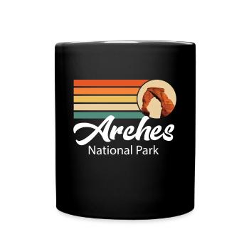 Parc national des Arches dans l’Utah Souvenir Camping Canyo - Mug uni - noir - Devant