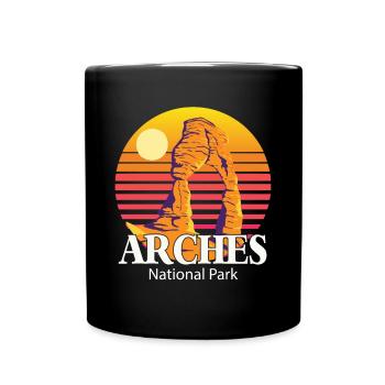 Nationalpark Arches in Utah mit Canyons Mountains - Tasse einfarbig - Schwarz - Vorne