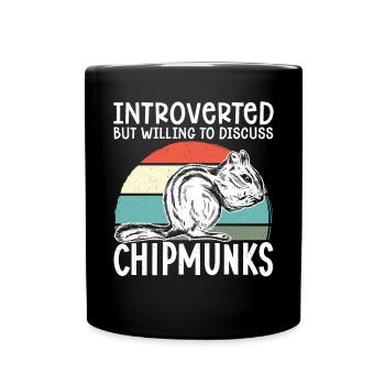 Cadeau de rongeur chipmunk - Mug uni - noir - Devant