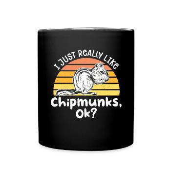 Cadeau de rongeur chipmunk - Mug uni - noir - Devant
