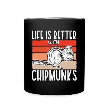 Cadeau de rongeur chipmunk - Mug uni - noir - Devant