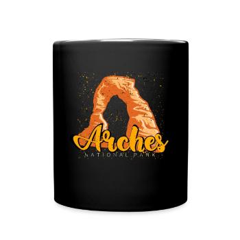 Arches National Park Utah Souvenir Moab Camping - Full Colour Mug - black - Front