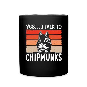 Cadeau de rongeur chipmunk - Mug uni - noir - Devant