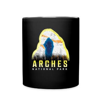 Canyon Camping Arches National Park Souvenir Moab U - Full Colour Mug - black - Front