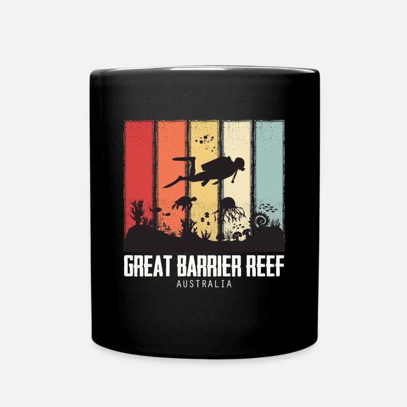 Great Barrier Reef Tauchen Australien Korallenriff - Tasse einfarbig - Schwarz