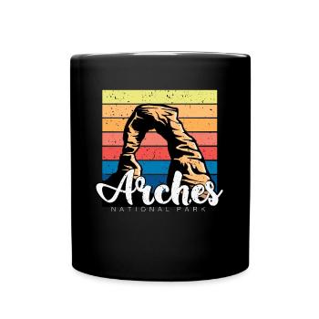 Arches Moab Canyon Utah Camping Wande National Park - Mug uni - noir - Devant