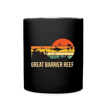 Great Barrier Reef Souvenir Tauchen Australien Kor - Tasse einfarbig - Schwarz - Vorne