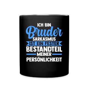 Geschwister Familie Brüder Bruder - Tasse einfarbig - Schwarz - Vorne