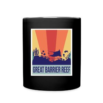 Tauchen Great Barrier Reef Souvenir Australien Tau - Tasse einfarbig - Schwarz - Vorne