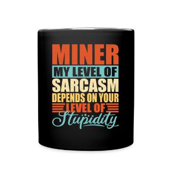 Miner Miner Buddy Mining - Full Colour Mug - black - Front