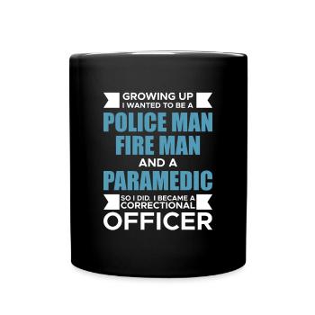 Un agent correctionnel dit un cadeau de chemise - Mug uni - noir - Devant