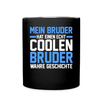 Geschwister Familie Brüder Bruder - Tasse einfarbig - Schwarz - Vorne
