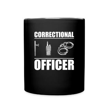 Cadeau de chemise d’agent correctionnel - Mug uni - noir - Devant