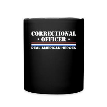 Agent correctionnel De vrais héros américains - Mug uni - noir - Devant