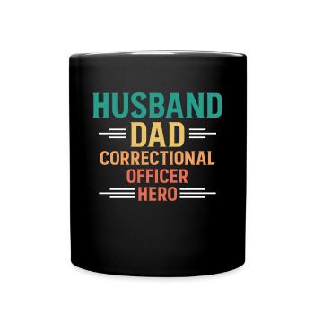 Mari Papa Agent correctionnel Héros - Mug uni - noir - Devant