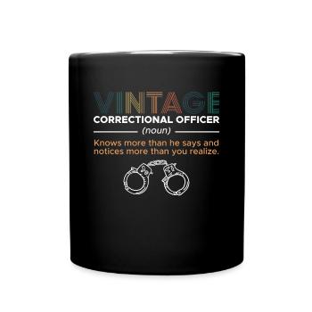 Définition de l’agent correctionnel Gardien de prison - Mug uni - noir - Devant