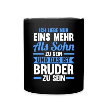 Geschwister Familie Brüder Bruder - Tasse einfarbig - Schwarz - Vorne
