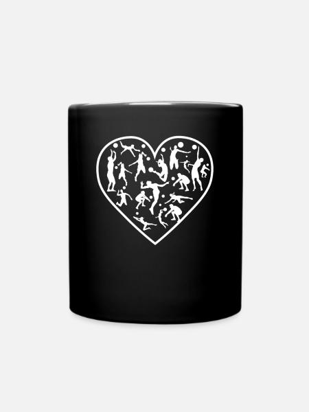 Lustiges Volleyball Geschenk - Tasse einfarbig - Schwarz