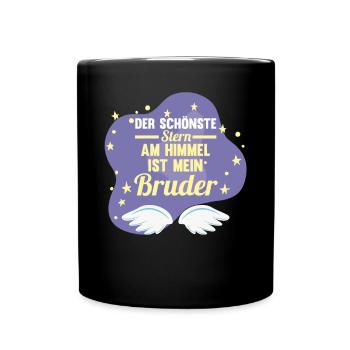 Geschwister Familie Brüder Bruder - Tasse einfarbig - Schwarz - Vorne