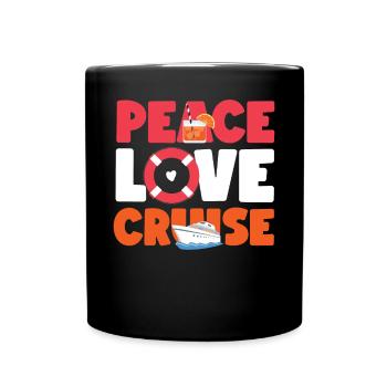 Bateau de croisière Vacances Fille Paix - Mug uni - noir - Devant