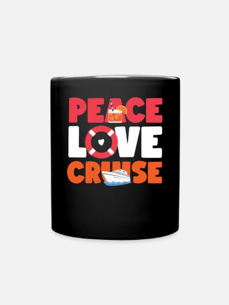 Cruise Ship Vacation Girl Peace - Tasse einfarbig - Schwarz