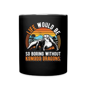 Komodo Dragon Monitor Lizard Gift Komodo Dragon Monitor yano - Full Colour Mug - black - Front