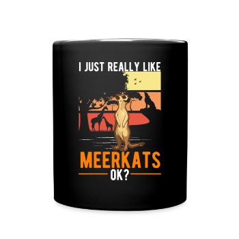 Suricate Cadeau Suricate Suricate - Mug uni - noir - Devant