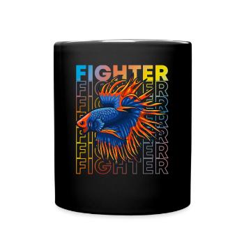 Betta Fish 80's Style Siamois Fighting Fish - Mug uni - noir - Devant