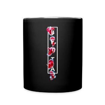 Siamesische Kampffische Betta Fisch Aquarium - Tasse einfarbig - Schwarz - Vorne