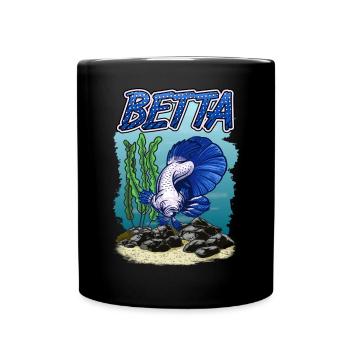 Betta Fischaquarium für Fischhalter - Tasse einfarbig - Schwarz - Vorne