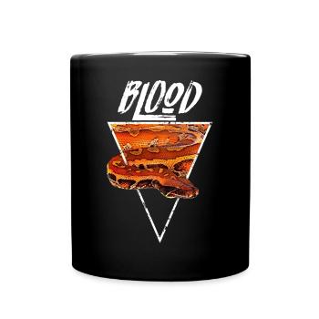 Blood Python Snake Keeper Geometric - Full Colour Mug - black - Front