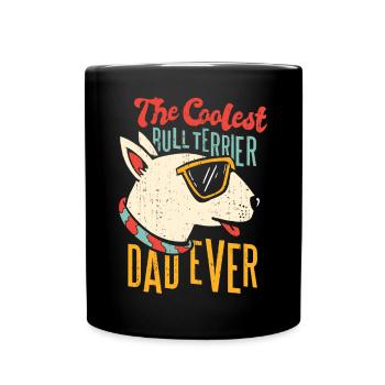 Bull Terrier Papa Dog Lover Owner Bull Terrier Pops - Mug uni - noir - Devant
