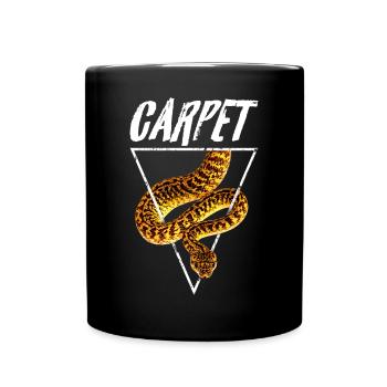 Teppichpython Retro Schlange Besitzer - Tasse einfarbig - Schwarz - Vorne