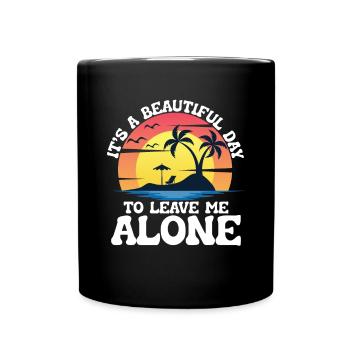 Laisse moi tranquille - Mug uni - noir - Devant