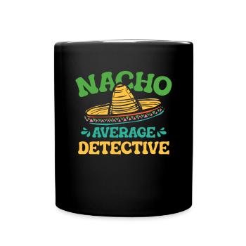 Nacho Détective - Mug uni - noir - Devant