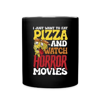Pizza Food & Horror - Full Colour Mug - black - Front
