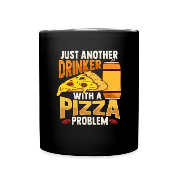 Juste un autre buveur avec un problème de pizza Design - Mug uni - noir - Devant