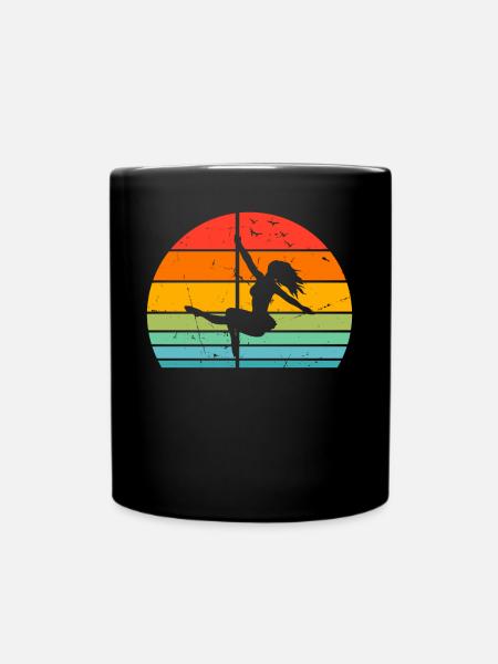 Pole Dance Silhouette Pole Dancing - Pole Dance Gi - Full Colour Mug - black