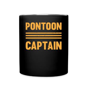 Pontoon Boat Captain Skipper - Pontoon Captain - Full Colour Mug - black - Front