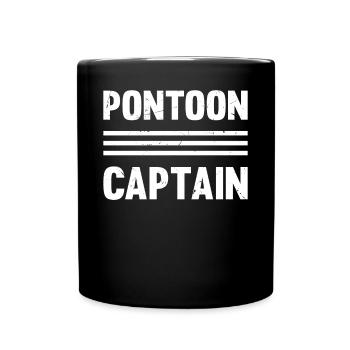 Pontoon Captain - Pontoon Boat Captain - Tasse einfarbig - Schwarz - Vorne